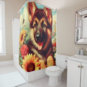 Cute German Shepherd Puppy Painting