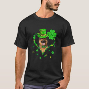 Cute German Shepherd Saint Patrick's Day Dogs Dad T-Shirt