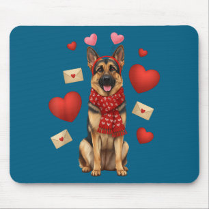 Cute German Shepherd Valentine’s Day Dog Mom - Ger Mouse Pad