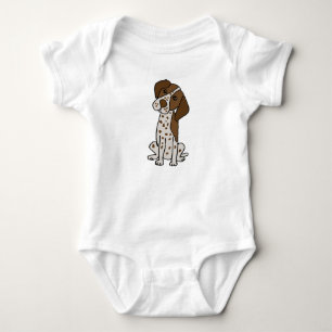 Cute German Shorthaired Pointer Puppy dog Baby Bodysuit