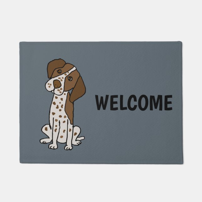 Cute German Shorthaired Pointer Puppy dog Doormat (Front)