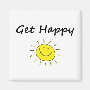Cute Get Happy Smiling Sun Face Light-Colour Magnet
