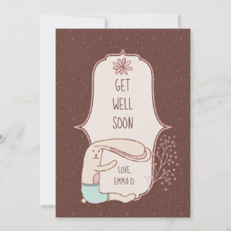 Cute Get Well Bunny Card