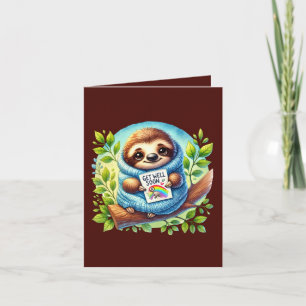 Cute get well soon sloth card