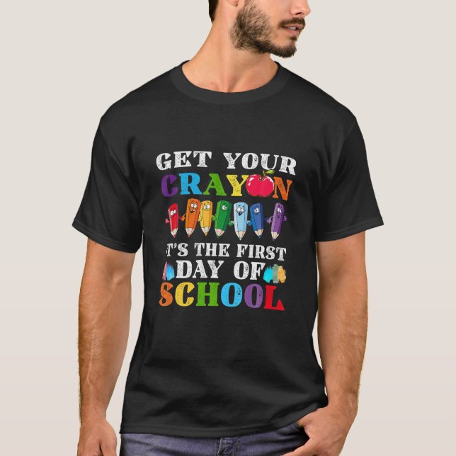 Cute Get Your Cray On Funny Colouring Skills T-Shirt (Front)