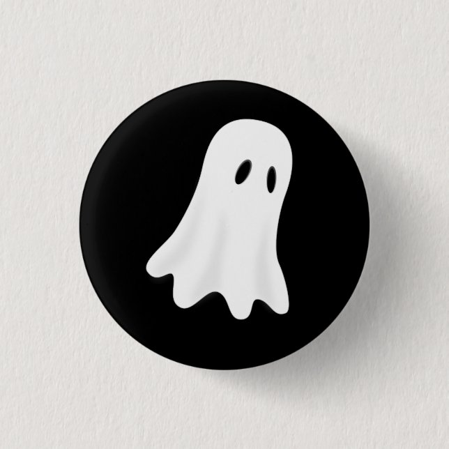 Cute Ghost 1 Inch Round Button (Front)