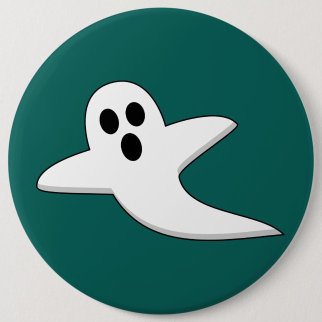 Cute Ghost 6 Inch Round Button (Front)