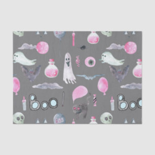 Cute ghost and bats tissue paper
