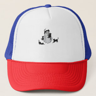 Cute Ghost and Black Cats Classic T-Shirt Trucker Hat