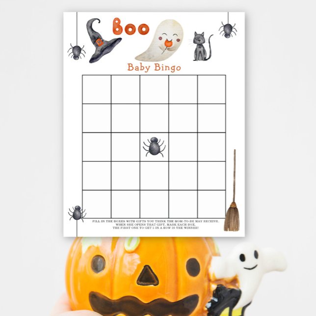 Cute ghost - Baby shower bingo game (Creator Uploaded)