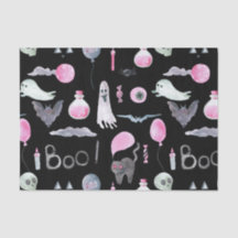 Cute Ghost, Bat and Cat