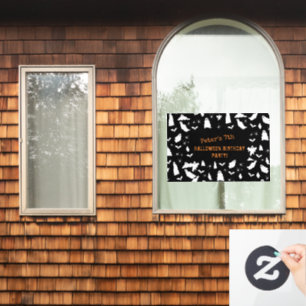 Cute Ghost, Bats & Spiders Halloween Birthday Window Cling