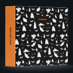 Cute Ghost, Bats & Spiders Halloween Pattern Binder<br><div class="desc">A cute black and white ghost,  bats and spiders pattern. A perfect design for anyone who loves cute illustrations of ghosts,  bats,  spiders and Halloween themed art. An ideal ghost pattern design for Halloween parties,  October Birthday parties,  Halloween home décor and gifts.</div>