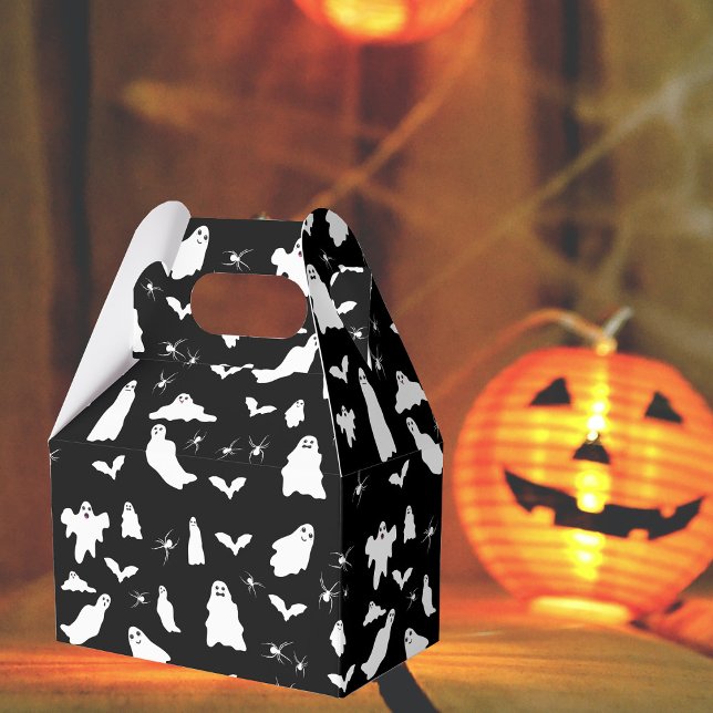Cute Ghost, Bats & Spiders Halloween Pattern Favor Box (Cute Ghost, Bats & Spiders Halloween Pattern Favor Box)