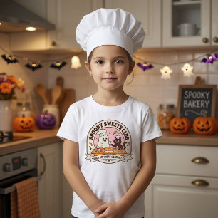 Cute Ghost Black Cat Baker Halloween Bakery T-Shirt