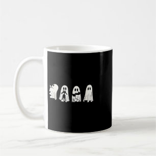 Cute Ghost Black Cat Halloween Spooky Boo Kitty Coffee Mug