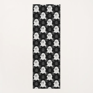 Cute Ghost Blob Black White Print Design Pattern Yoga Mat