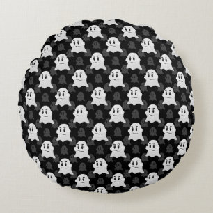 Cute Ghost Blob Design  Round Pillow