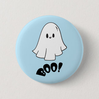 Cute Ghost Blue Halloween Spooky One 2 Inch Round Button