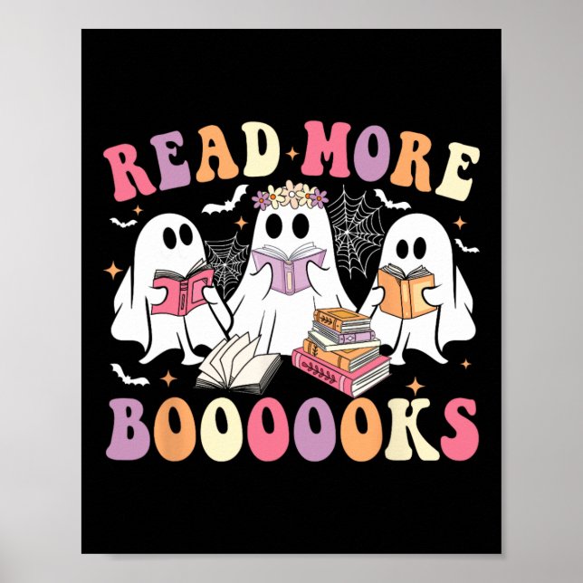 Cute Ghost Book Read More Books Funny Teachers Hal Poster (Front)