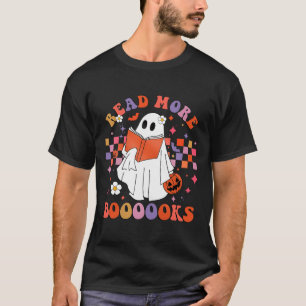 Cute Ghost Book Read More Books Funny Teachers Hal T-Shirt