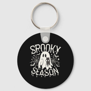Cute Ghost Cat Spooky Season Halloween Costume Boy Keychain