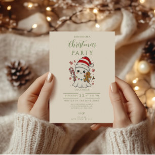 Cute Ghost Christmas Invitation