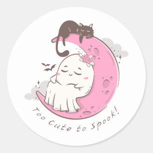 Cute Ghost  Classic Round Sticker
