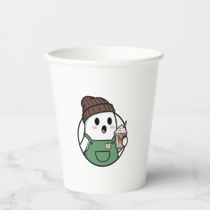 Cute Ghost Coffee Paper Cup – Funny Cartoon Dispos