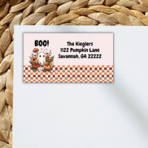 Cute Ghost Cottagecore Fall Halloween Address