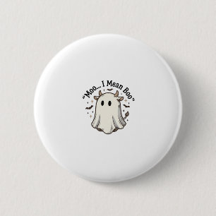 Cute Ghost Cow Halloween Moo I Mean Boo Shirt Desi 2 Inch Round Button