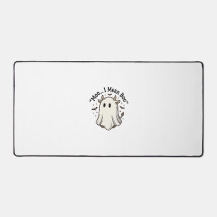 Cute Ghost Cow Halloween Moo I Mean Boo Shirt Desi Desk Mat