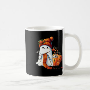 Cute Ghost Crochet Knitting Lovers Halloween Coffe Coffee Mug
