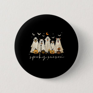 Cute Ghost Dogs Happy Halloween Spooky Season Tric 2 Inch Round Button