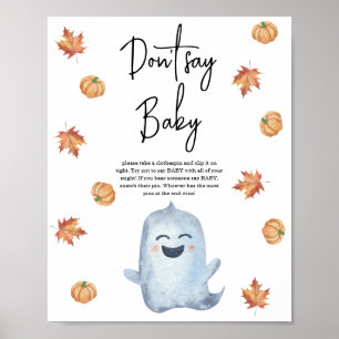 Cute ghost - Don't say baby Poster