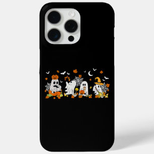Cute Ghost Drinking Coffee Halloween Fall Ghost Bo iPhone 15 Pro Max Case