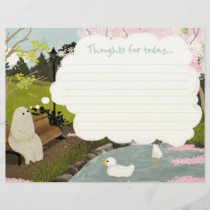 Cute Ghost - Duck Pond spring Letterhead