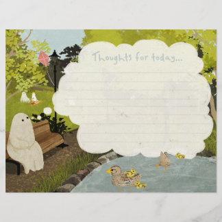 Cute ghost - Duck pond summer Letterhead