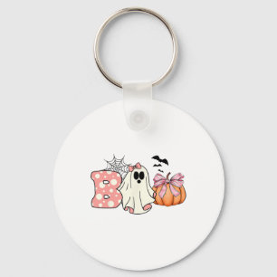Cute Ghost Floral Boo Halloween Boy Girl Ghost Spo Keychain