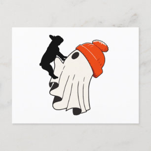 Cute Ghost French Bulldog Lover Holiday Postcard