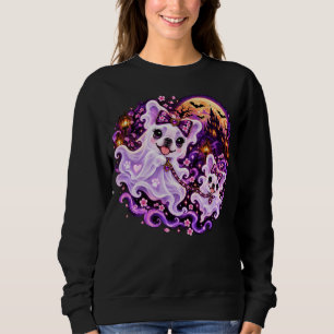 Cute Ghost Frenchie Mom Halloween Sweatshirt