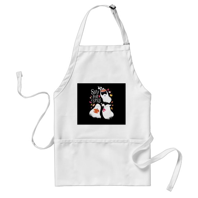 Cute Ghost Funny Halloween Design Standard Apron (Front)
