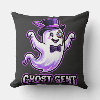Cute Ghost Gent Halloween Throw Pillow