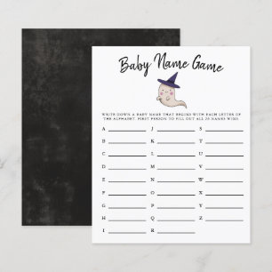 Cute Ghost Girl Baby Name Shower Game 