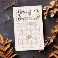 Cute Ghost Halloween Baby Bingo Shower Game