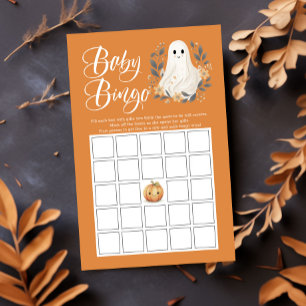 Cute Ghost Halloween Baby Bingo Shower Game