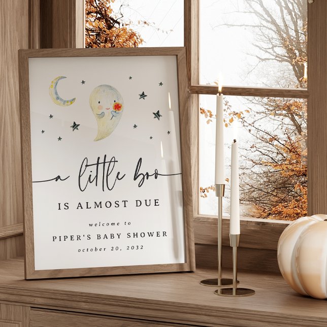 Cute Ghost Halloween Baby Shower Welcome Sign (Creator Uploaded)