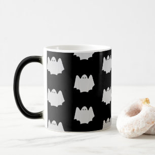 Cute Ghost Halloween Black and White Pattern Mug