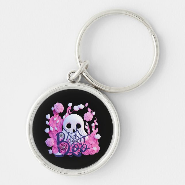 cute ghost Halloween boo pack  Keychain (Front)