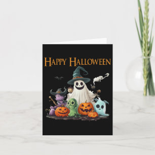 Cute Ghost Halloween Costume Happy Halloween Ghost Card